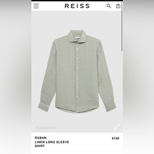 REISS RUBAN LINEN LONG SLEEVE SHIRT